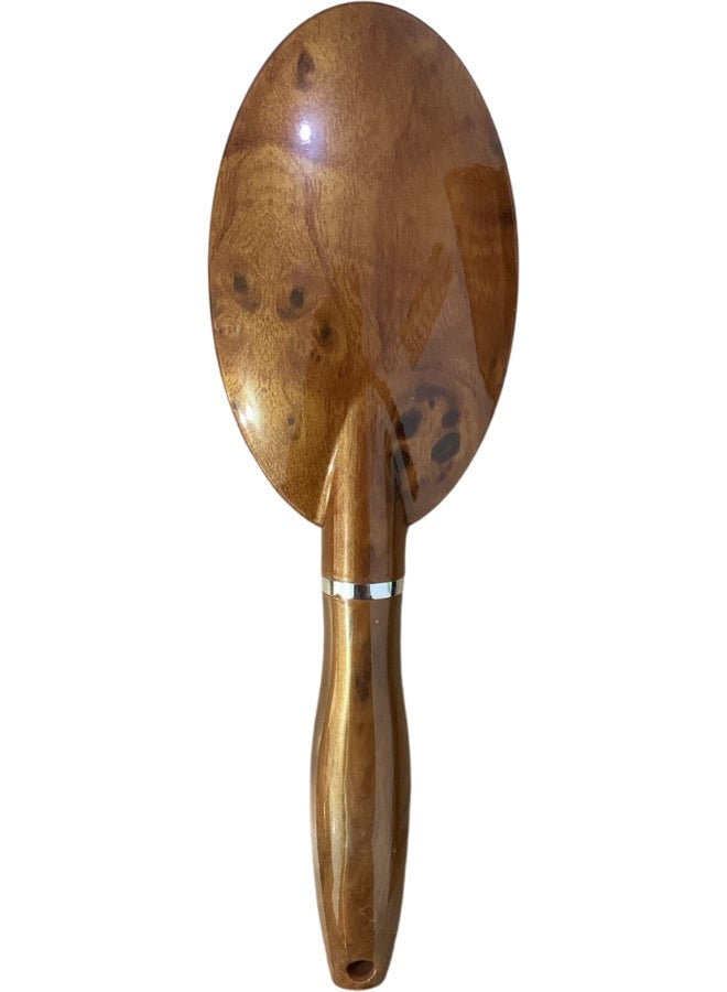 Premium Wooden Hair Brush for Scalp Massage with Natural Rubber Air Cushion, Classic Style Hair Detangling Brush for Long and Short Hair, Gentle on All Hair Types, Removes Dandruff, Enhances Hair Follicle Nutrition, Promotes Healthy Hair Growth, Strengthens Roots, Smooths Hair, Distributes Natural Oils Evenly, Eco-Friendly Wooden Bristles, Comfortable Grip Handle for Daily Hair Care, Ideal for Men and Women, Luxury Hair Care Brush for Damaged, Dry, or Frizzy Hair - Image 3